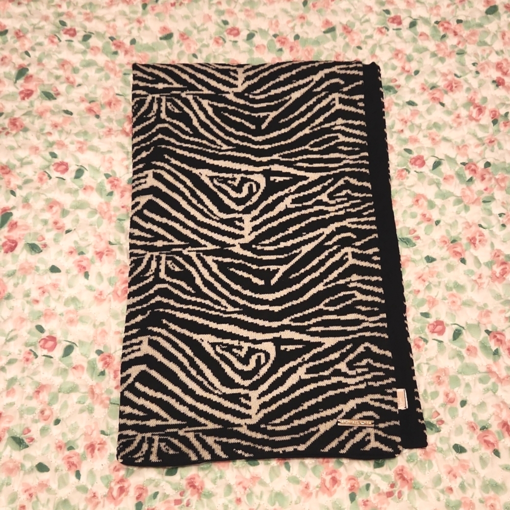 MICHAEL Michael Kors Zebra Stripe Merino Wool Scarf